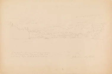 Ufer des Sees und Vorgebirge des Mount Katahdin